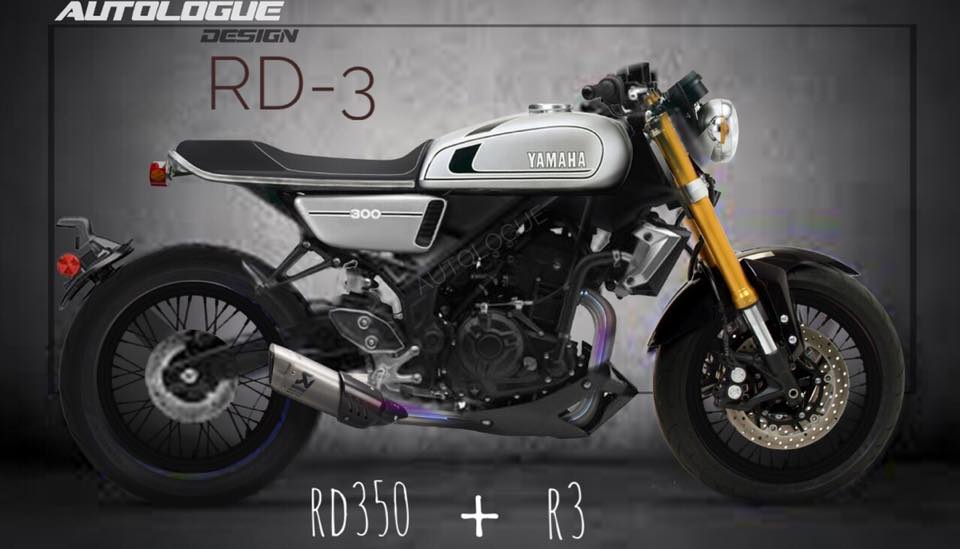 Yamaha R3 + RD350 = RD300 By Autologue Design (Pune)