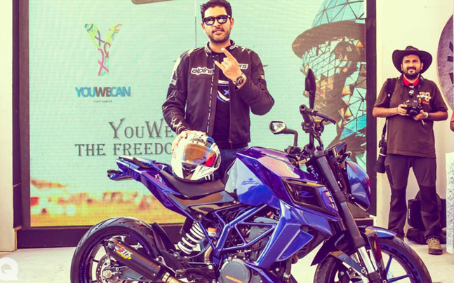 Yuvraj Singh launches YouWeCan bike kite by Autologue Design